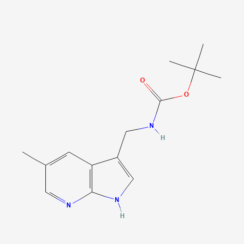tert-Butyl (5-methyl-1H-pyrrolo[2,3-b]pyridin-3-yl)methylcarbamate (CAS: 1198107-00-4) - Chemical Structure and Molecular Formula 