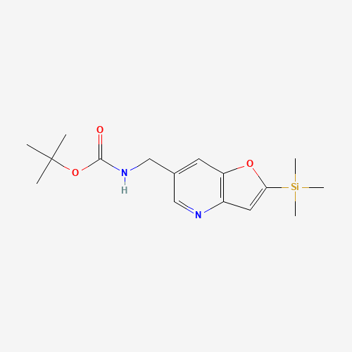tert-Butyl (2-(trimethylsilyl)furo[3,2-b]pyridin-6-yl)methylcarbamate (CAS: 1188996-58-8) - Chemical Structure and Molecular Formula 