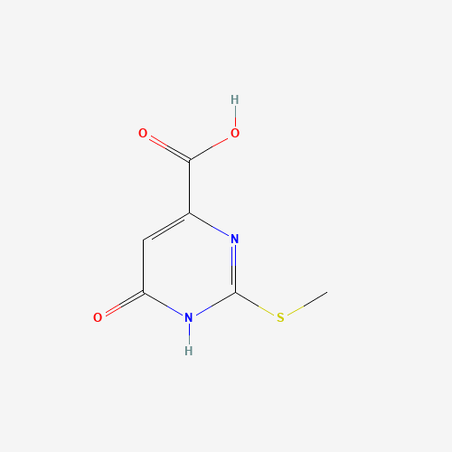 6-Hydroxy-2-(methylsulfanyl)-4-pyrimidinecarboxylic acid (CAS: 6314-14-3) - Chemical Structure and Molecular Formula 