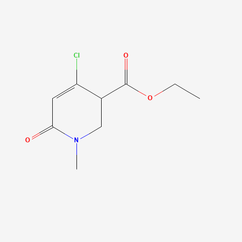 Ethyl 4-chloro-1-methyl-6-oxo-1,6-dihydro-3-pyridinecarboxylate (CAS: 82179-58-6) - Chemical Structure and Molecular Formula 