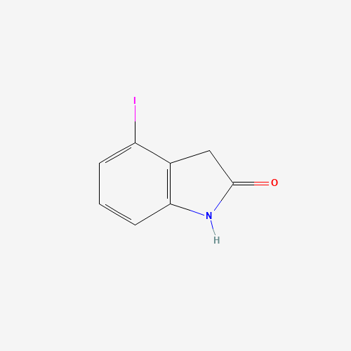 4-Iodo-1,3-dihydro-2H-indol-2-one chemical structure 4-Iodo-1,3-dihydro-2H-indol-2-one (CAS: 179536-52-8) - Chemical Structure and Molecular Formula