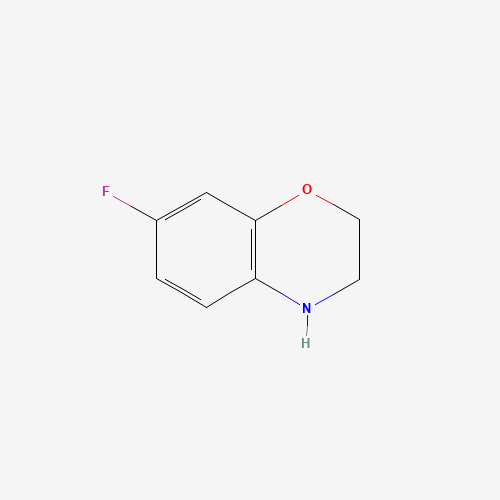 7-Fluoro-3,4-dihydro-2H-1,4-benzoxazine (CAS: 56346-41-9) - Chemical Structure and Molecular Formula 