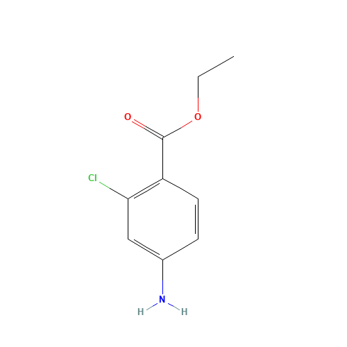 Ethyl 4-amino-2-chlorobenzenecarboxylate (CAS: 16017-69-9) - Chemical Structure and Molecular Formula 