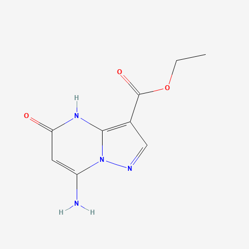 Ethyl 7-amino-5-hydroxypyrazolo[1,5-a]pyrimidine-3-carboxylate (CAS: 90674-09-2) - Chemical Structure and Molecular Formula 