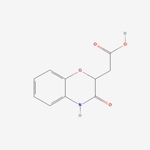 (3-Oxo-3,4-dihydro-2H-benzo[1,4]oxazin-2-yl)-acetic acid (CAS: 106660-11-1) - Chemical Structure and Molecular Formula 
