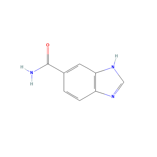 1H-Benzoimidazole-5-carboxylic acid amide (CAS: 116568-17-3) - Chemical Structure and Molecular Formula 