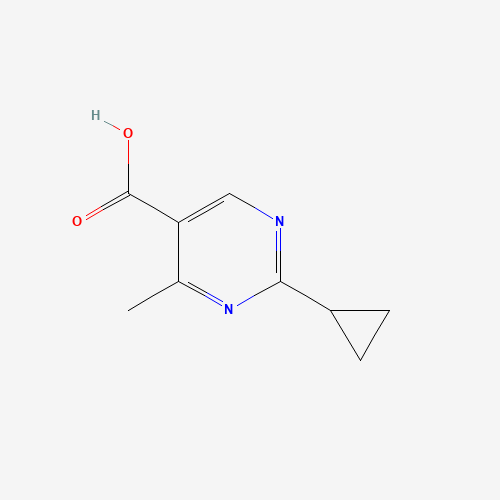 2-Cyclopropyl-4-methyl-pyrimidine-5-carboxylic acid (CAS: 954233-05-7) - Chemical Structure and Molecular Formula 
