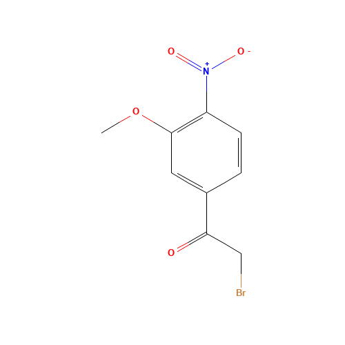2-Bromo-1-(3-methoxy-4-nitrophenyl)-1-ethanone (CAS: 90725-63-6) - Chemical Structure and Molecular Formula 