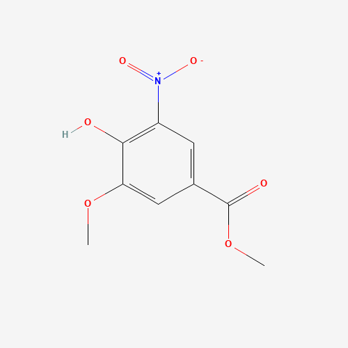 Methyl 4-hydroxy-3-methoxy-5-nitrobenzenecarboxylate (CAS: 42590-00-1) - Chemical Structure and Molecular Formula 