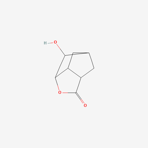 2-Hydroxy-4-oxatricyclo[4.2.1.03,7]nonan-5-one (CAS: 92343-46-9) - Chemical Structure and Molecular Formula 