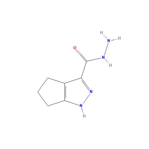1,4,5,6-Tetrahydrocyclopenta[c]pyrazole-3-carbohydrazide (CAS: 299166-55-5) - Chemical Structure and Molecular Formula 