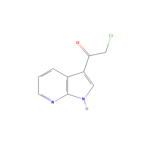 2-Chloro-1-(1H-pyrrolo[2,3-b]pyridin-3-yl)-1-ethanone (CAS: 83393-47-9) - Chemical Structure and Molecular Formula 