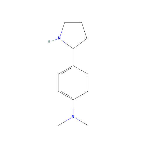 Dimethyl-(4-pyrrolidin-2-yl-phenyl)-amine monoacetate (CAS: 298690-88-7) - Chemical Structure and Molecular Formula 