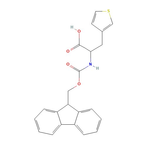 FMOC-DL-3-thienylalanine (CAS: 678991-94-1) - Chemical Structure and Molecular Formula 