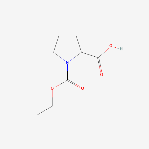 Pyrrolidine-1,2-dicarboxylic acid 1-ethyl ester (CAS: 5700-74-3) - Chemical Structure and Molecular Formula 