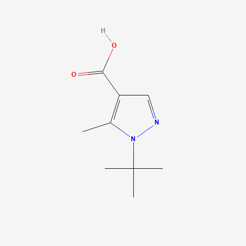 1-(tert-Butyl)-5-methyl-1H-pyrazole-4-carboxylic acid (CAS: 288251-51-4) - Chemical Structure and Molecular Formula 