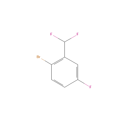 1-Bromo-2-(difluoromethyl)-4-fluorobenzene (CAS: 1198171-18-4) - Chemical Structure and Molecular Formula 