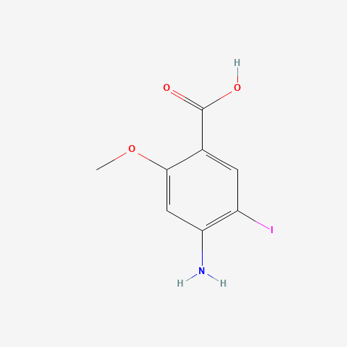 4-Amino-5-iodo-2-methoxybenzenecarboxylic acid (CAS: 155928-39-5) - Chemical Structure and Molecular Formula 