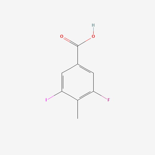 3-Fluoro-5-iodo-4-methylbenzenecarboxylic acid (CAS: 861905-94-4) - Chemical Structure and Molecular Formula 