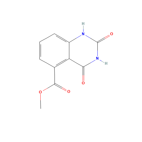 Methyl 2,4-dioxo-1,2,3,4-tetrahydro-5-quinazolinecarboxylate (CAS: 127801-84-7) - Chemical Structure and Molecular Formula 