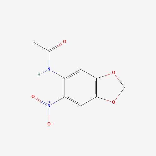 N-(6-Nitro-1,3-benzodioxol-5-yl)acetamide (CAS: 81864-14-4) - Chemical Structure and Molecular Formula 