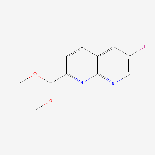 2-(Dimethoxymethyl)-6-fluoro-1,8-naphthyridine (CAS: 1222533-72-3) - Chemical Structure and Molecular Formula 