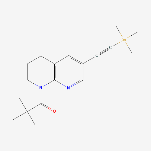 2,2-Dimethyl-1-(6-((trimethylsilyl)ethynyl)-3,4-dihydro-1,8-naphthyridin-1(2H)-yl)propan-1-one (CAS: 1222533-79-0) - Related Chemical Product