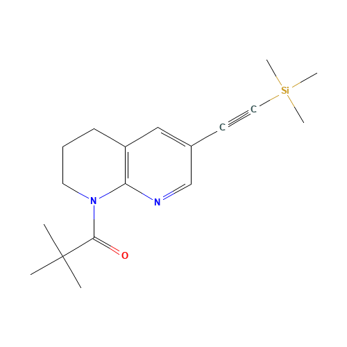 2,2-Dimethyl-1-(6-((trimethylsilyl)ethynyl)-3,4-dihydro-1,8-naphthyridin-1(2H)-yl)propan-1-one (CAS: 1222533-79-0) - Related Chemical Product