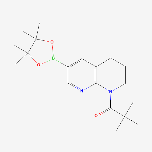 (8-Pivaloyl-5,6,7,8-tetrahydro-1,8-naphthyridin-3-yl)boronic acid pinacol ester (CAS: 1222533-83-6) - Related Chemical Product
