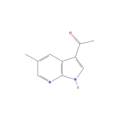 1-(5-Methyl-1H-pyrrolo[2,3-b]pyridin-3-yl)ethanone (CAS: 1222533-85-8) - Chemical Structure and Molecular Formula 
