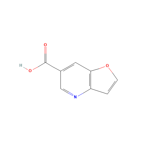 Furo[3,2-b]pyridine-6-carboxylic acid (CAS: 122535-04-0) - Chemical Structure and Molecular Formula 