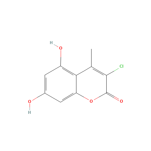 3-Chloro-5,7-dihydroxy-4-methyl-2H-chromen-2-one (CAS: 22649-27-0) - Chemical Structure and Molecular Formula 