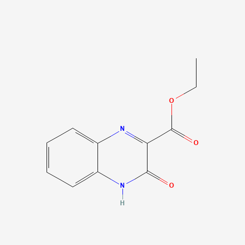 Ethyl 3-oxo-3,4-dihydro-2-quinoxalinecarboxylate (CAS: 36818-07-2) - Chemical Structure and Molecular Formula 
