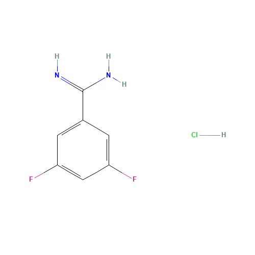 3,5-Difluorobenzene-1-carboximidamide hydrochloride (CAS: 144797-68-2) - Chemical Structure and Molecular Formula 
