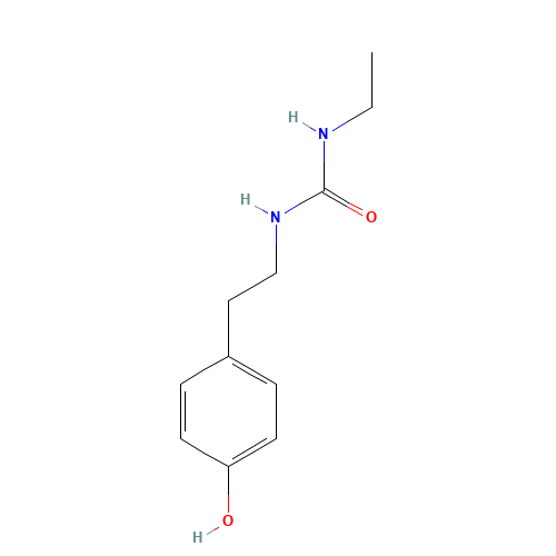 3-Ethyl-1-[2-(4-hydroxyphenyl)ethyl]urea (CAS: 883107-36-6) - Chemical Structure and Molecular Formula 