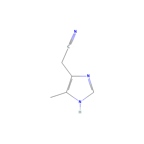 2-(5-Methyl-1H-imidazol-4-yl)acetonitrile (CAS: 51667-66-4) - Chemical Structure and Molecular Formula 