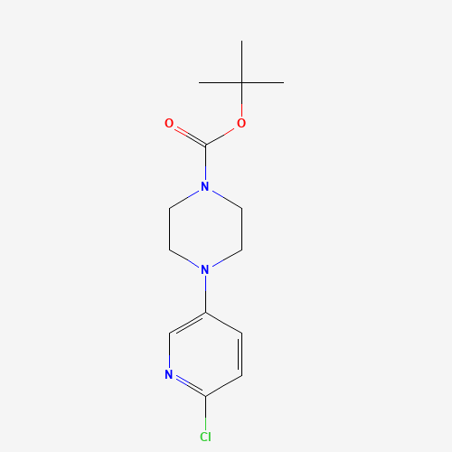 tert-Butyl 4-(6-chloropyridin-3-yl)piperazine-1-carboxylate (CAS: 633283-53-1) - Chemical Structure and Molecular Formula 