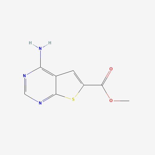 Methyl 4-aminothieno[2,3-d]pyrimidine-6-carboxylate (CAS: 155087-15-3) - Chemical Structure and Molecular Formula 