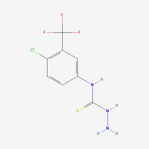 4-[4-Chloro-3-(trifluoromethyl)phenyl]-3-thiosemicarbazide (CAS: 38901-30-3) - Chemical Structure and Molecular Formula 
