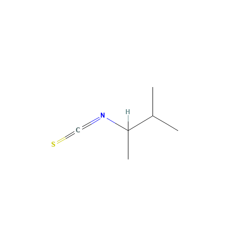 3-Methyl-2-butyl isothiocyanate (CAS: 201224-92-2) - Chemical Structure and Molecular Formula 