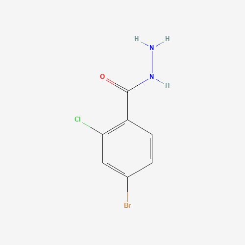 4-Bromo-2-chlorobenzhydrazide (CAS: 206559-39-9) - Chemical Structure and Molecular Formula 