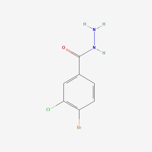 4-Bromo-3-chlorobenzhydrazide (CAS: 148993-19-5) - Chemical Structure and Molecular Formula 
