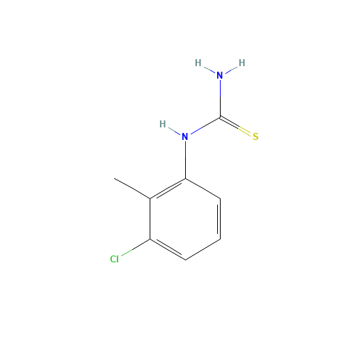 1-(3-Chloro-2-methylphenyl)-2-thiourea (CAS: 63980-70-1) - Chemical Structure and Molecular Formula 