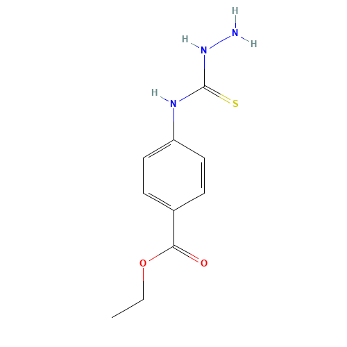 4-(4-Ethoxycarbonylphenyl)-3-thiosemicarbazide (CAS: 70619-50-0) - Chemical Structure and Molecular Formula 