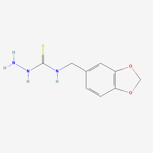 4-(3,4-Methylenedioxybenzyl)-3-thiosemicarbazide (CAS: 206761-70-8) - Chemical Structure and Molecular Formula 