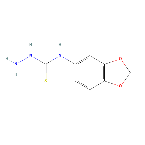 4-(3,4-Methylenedioxyphenyl)-3-thiosemicarbazide (CAS: 206761-71-9) - Chemical Structure and Molecular Formula 