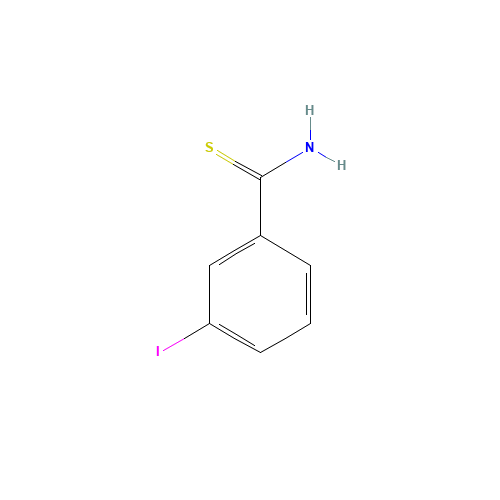 3-Iodothiobenzamide (CAS: 106748-26-9) - Chemical Structure and Molecular Formula 
