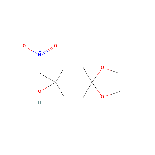 8-(Nitromethyl)-1,4-dioxaspiro[4.5]decan-8-ol (CAS: 879514-21-3) - Chemical Structure and Molecular Formula 
