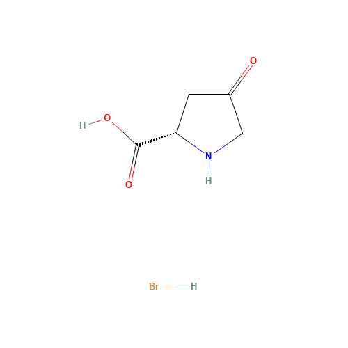 4-Keto-L-proline hydrobromide (CAS: 75776-67-9) - Chemical Structure and Molecular Formula 