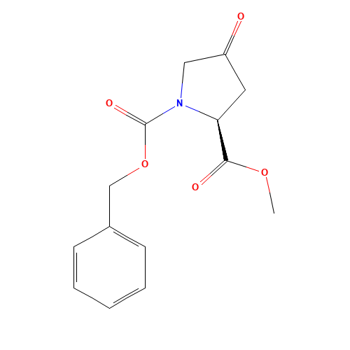 (S)-L-Benzyl 2-methyl 4-oxopyrrolidine-1,2-dicarboxyl (CAS: 16217-15-5) - Chemical Structure and Molecular Formula 